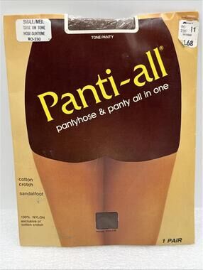 VINTAGE K-mart Panti-All Panty Pantihose All In One Sm/Med Suntone Sandalfoot
